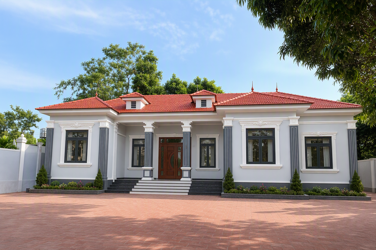 Phối màu sơn nhà mái nhật