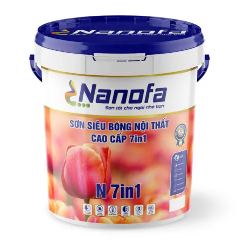 Sơn siêu bóng nội thất 7 in 1 Nanofa
