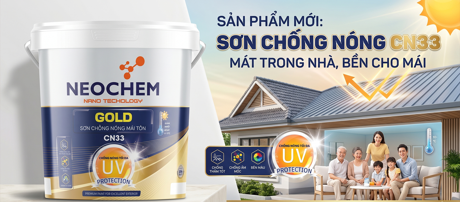 chống nóng mái tôn
