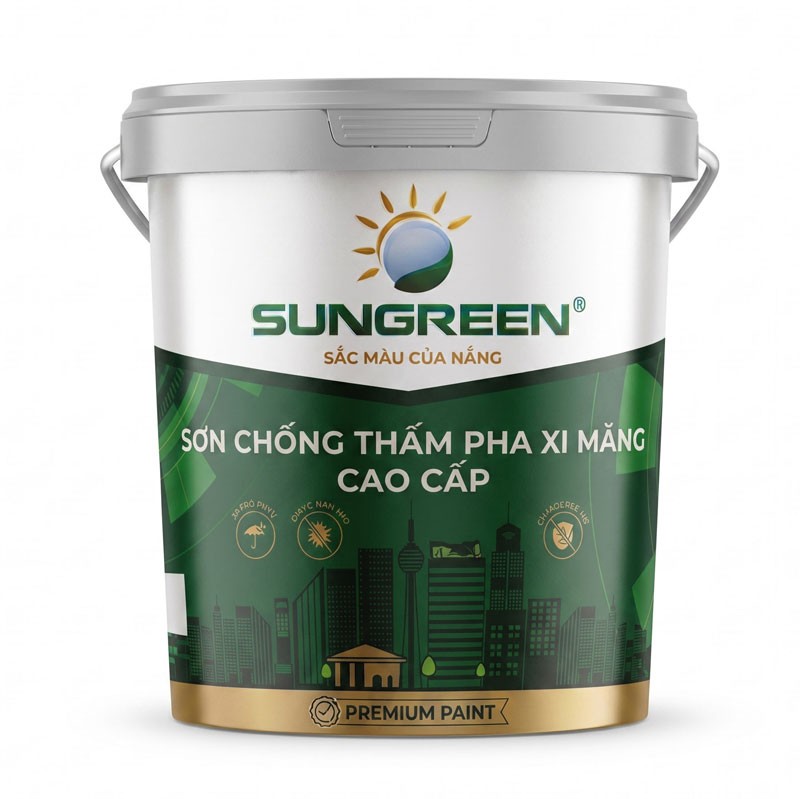 Sơn chống thấm pha xi măng Sungreen
