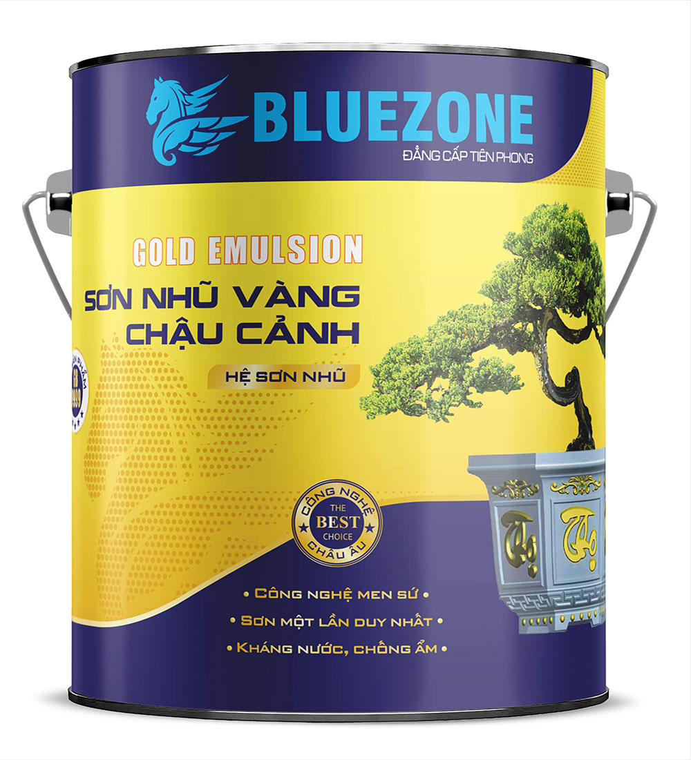 Sơn nhũ vàng ánh kim chậu cảnh siêu bền
