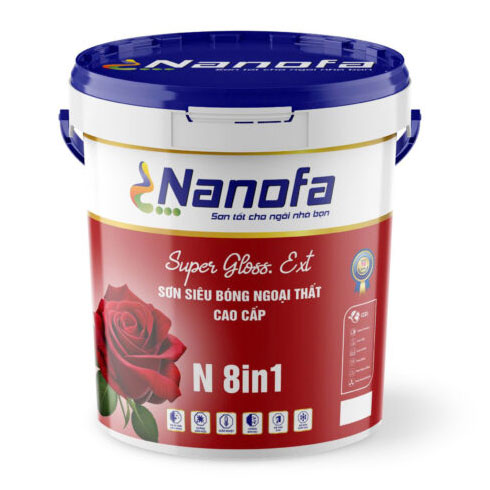 Sơn siêu bóng ngoại thất 8 in 1 Nanofa